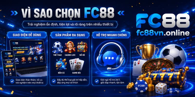 Lý do chọn tin tưởng FC88