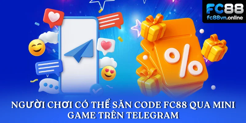 Người chơi có thể săn Code FC88 qua mini game trên Telegram