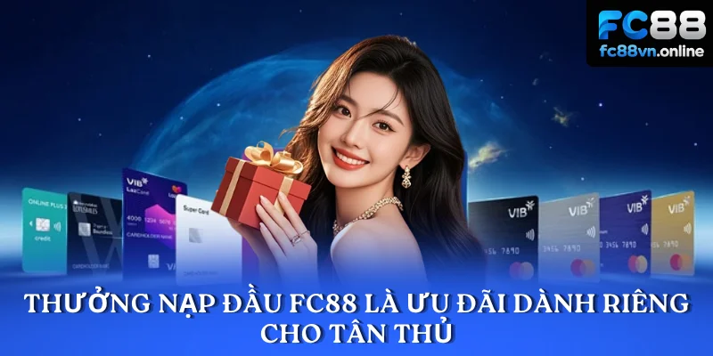 Thưởng nạp đầu FC88 là ưu đãi dành riêng cho tân thủ